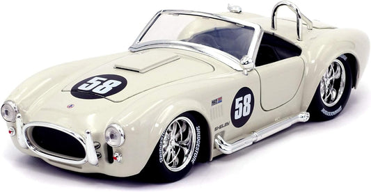 Jada Toys Bigtime Muscle 1:24 1965 Shelby Cobra 427 S/C Die-Cast Car – White