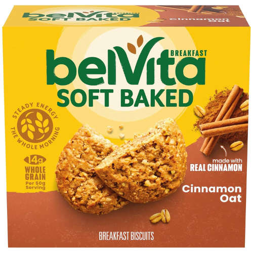 belVita Soft Baked Cinnamon Oat Breakfast Biscuits 5 Packs