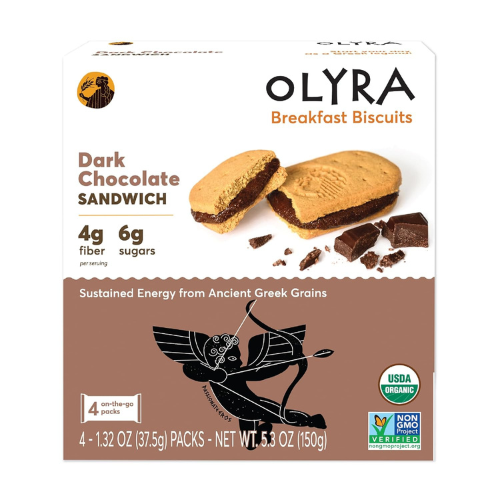 Olyra Dark Chocolate Sandwich Breakfast Biscuits 4 Packs
