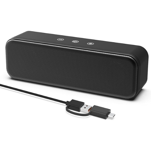 USB Computer Soundbar – Wired Speaker with Deep Bass & Touch Control