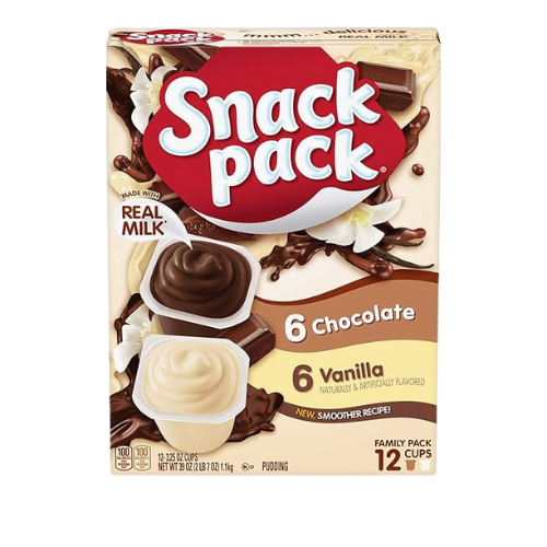 Snack Pack Pudding Cups – Chocolate & Vanilla, 12-Pack