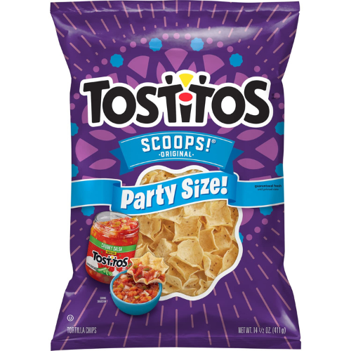 Tostitos Scoops Tortilla Chips Party Size Bag 14.5 Oz