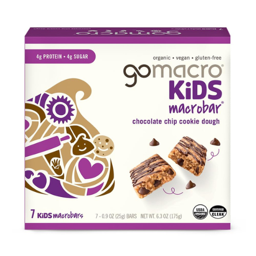 GoMacro Kids MacroBar Chocolate Chip Cookie Dough 7 Count