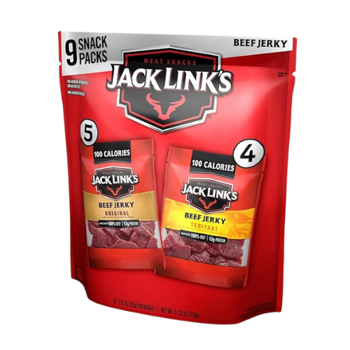 Jack Link’s Beef Jerky Variety Pack – 9 Bags (1.25 oz Each)