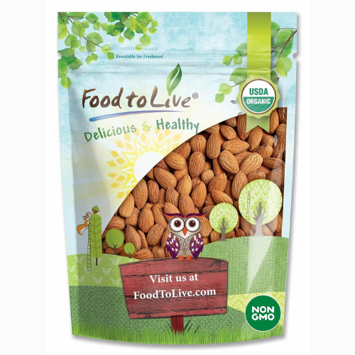 Food to Live Organic California Almonds, 5 Pounds