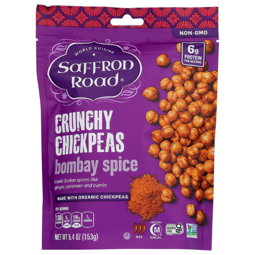Saffron Road Bombay Spice Crunchy Chickpea Snack 6oz Bag