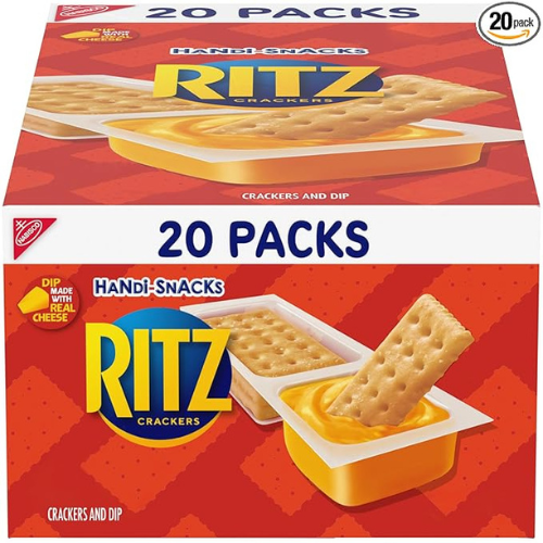 Handi-Snacks RITZ Crackers & Cheese Dip – 20 Snack Packs