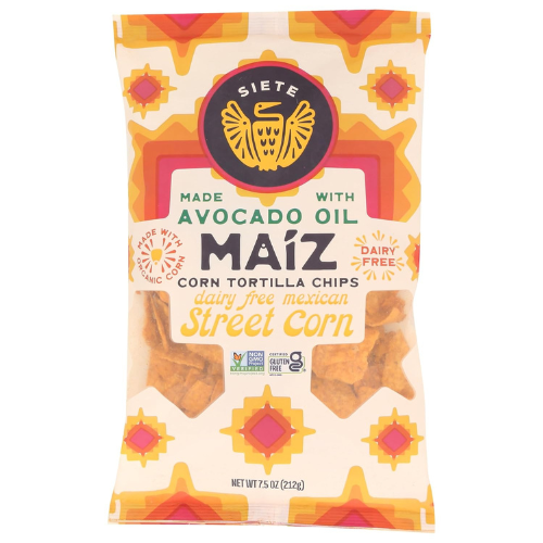 SIETE FAMILY FOODS Mexican Street Corn Maiz Tortilla Chips 7.5 OZ