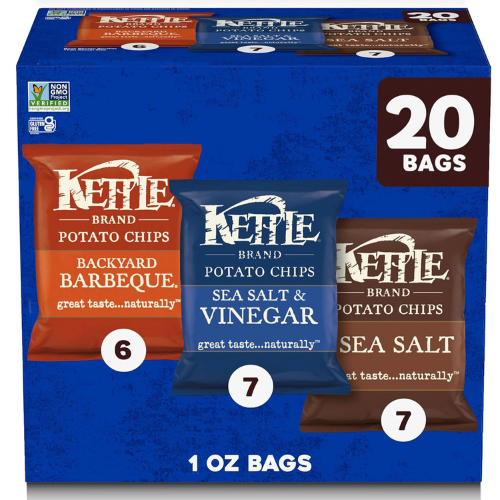 Kettle Brand Potato Chips Variety Pack 20 Count , 1 oz Each