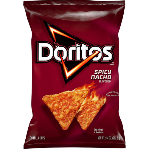 Doritos Tortilla Chips Spicy Nacho 9.25 Oz