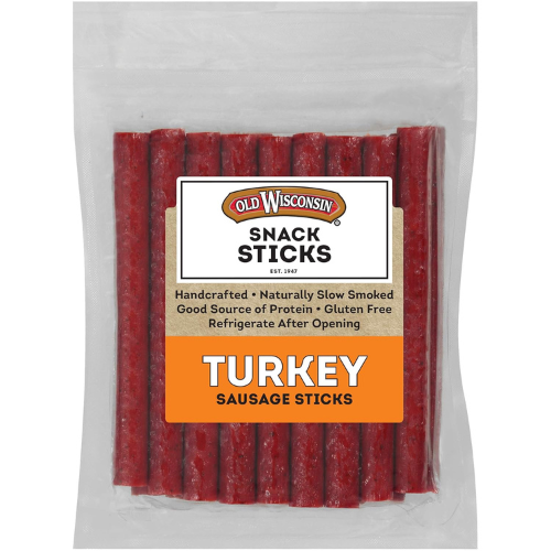 Old Wisconsin Naturally Smoked Turkey Sausage Snack Sticks ,