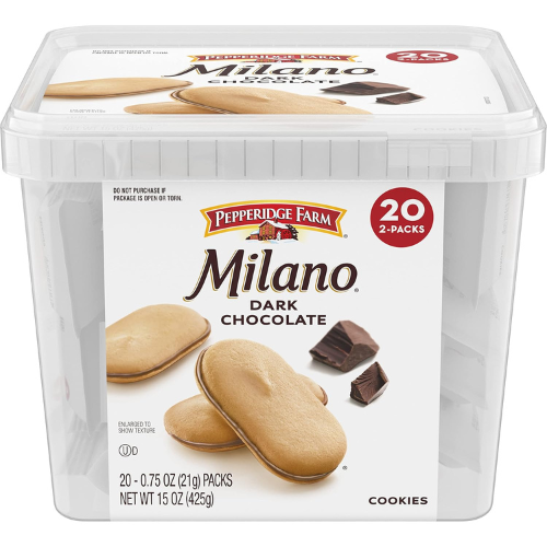 Pepperidge Farm Milano Dark Chocolate Cookies 20 Packs