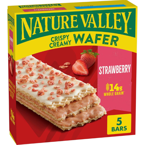 Nature Valley Strawberry Wafer Bars 5 Crispy Creamy Bars