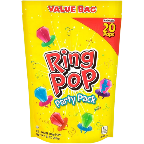 Ring Pop Lollipops – 20 Ct Variety Pack, Individually Wrapped