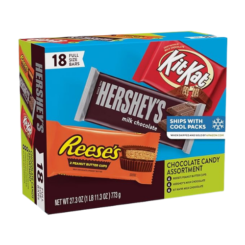 HERSHEY’S, KIT KAT & REESE’S Chocolate Variety Box – 18 Ct, 27.3oz
