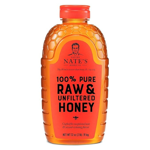 Nate’s Raw & Unfiltered Honey – 32 oz Squeeze Bottle