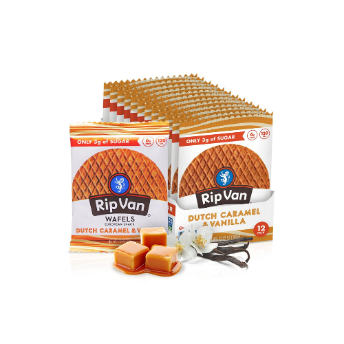 Rip Van Wafels Dutch Caramel & Vanilla Stroopwafels , 12 Count