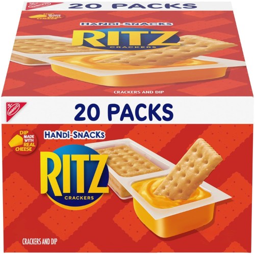 Handi Snacks RITZ Crackers 'N Cheesy Dip  School Snacks , 20 Snack Packs