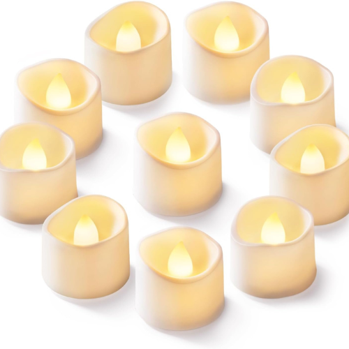 Homemory LED Tea Lights – 12 Pack, Flickering, Battery Operated