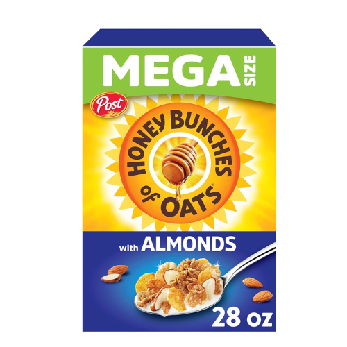 Post Honey Bunches of Oats with Almonds Cereal , 28 oz Family Size Box