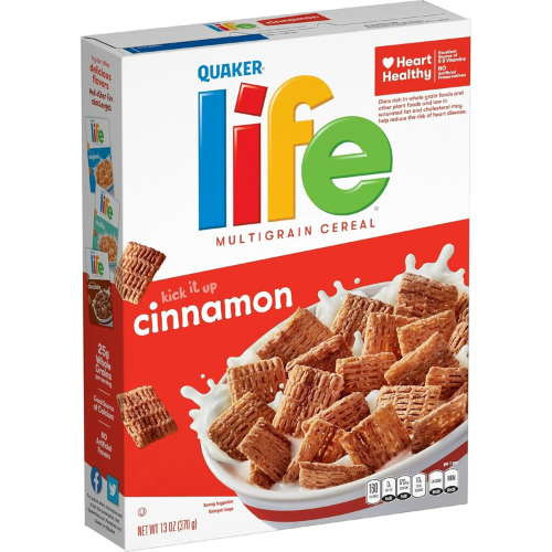 Quaker Life Breakfast Cereal , Cinnamon , 13 Ounce (Pack of 3)