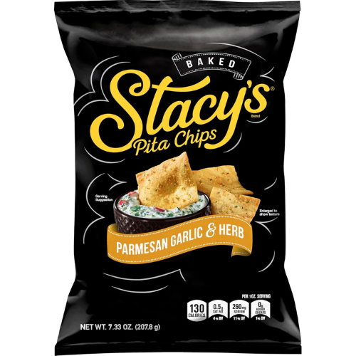 Stacy’s Pita Chips Garlic Parmesan & Herb , 7.33 oz Bag
