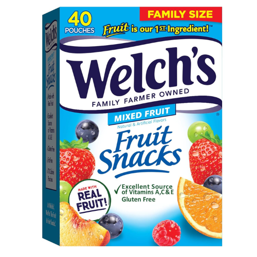 Welch's Fruit Snacks ,  40 Count (0.8 oz Packs).