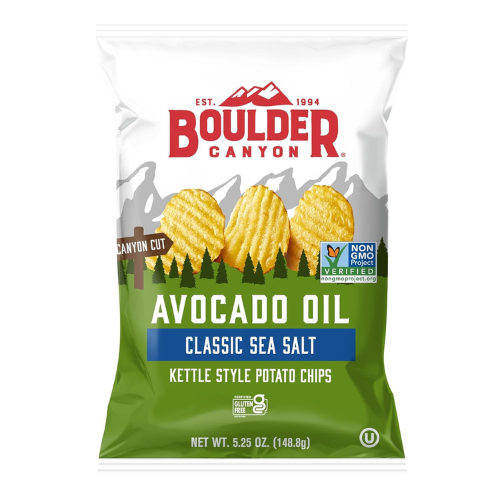 Boulder Canyon Avocado Oil Sea Salt Potato Chips 5.25 oz Bag
