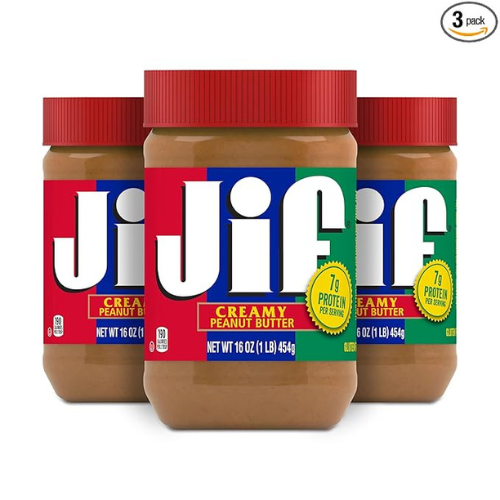 Jif Creamy Peanut Butter – 3-Pack (16 oz Jars)