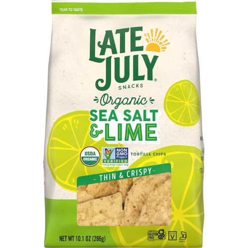 Late July Sea Salt & Lime Organic Tortilla Chips 10.1 oz Bag