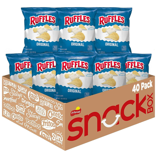 Ruffles Original Potato Chips , 1 Ounce (Pack of 40)