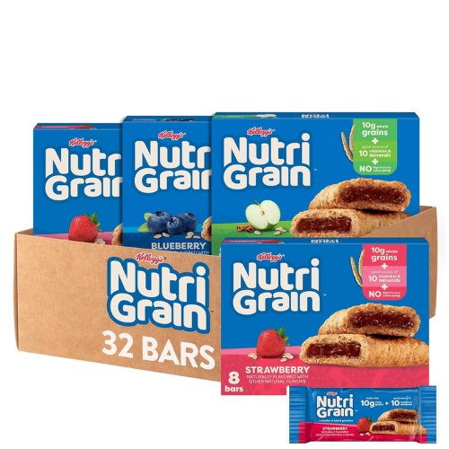Nutri Grain Soft Baked Breakfast Bars Variety Pack 32 Count