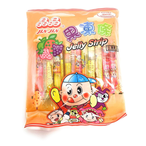Jin Jin Jelly Strip Assorted Jelly Filled Straws , 14.1 oz