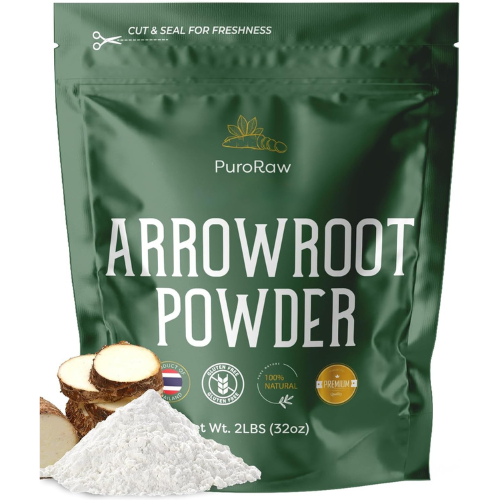 PuroRaw Arrowroot Starch Powder – 2lb Gluten-Free,