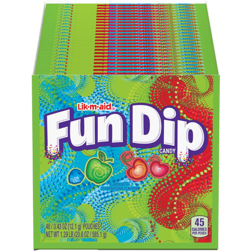 Wonka Fun Dip Assorted Flavor Party Pack , 48 Count , 0.43 oz Packets.