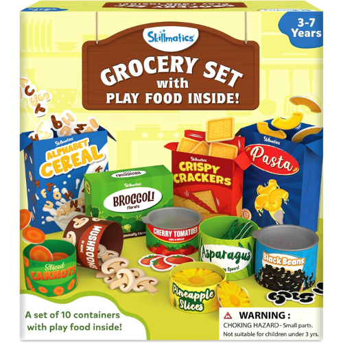 Skillmatics Grocery Set 100+ Piece Realistic Pretend Play Food & Kitchen Toy