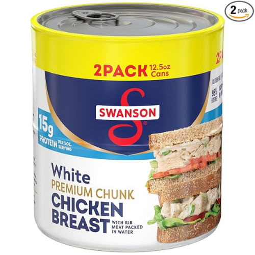 Swanson Chunk Chicken Breast in Water – 2-Pack (12.5 oz Each)
