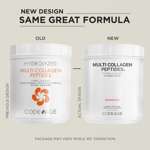 Codeage Multi Collagen Protein Powder – Hydrolyzed, Non-GMO, 20 Ounces