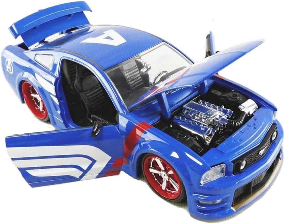 Jada 1:24 Diecast 2006 Ford Mustang GT with Captain America Figure