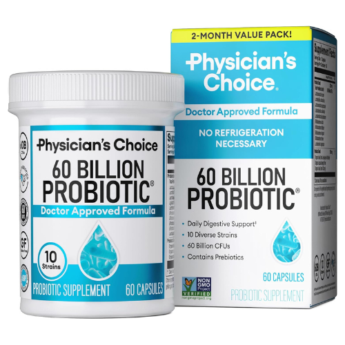Physician's CHOICE Probiotics – 60 Billion CFU, Digestive & Gut Health, 60ct