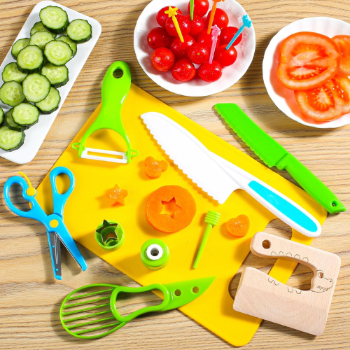 40 Piece Kids Knife Set ,  Montessori Kitchen Tools for Toddlers & Kids.