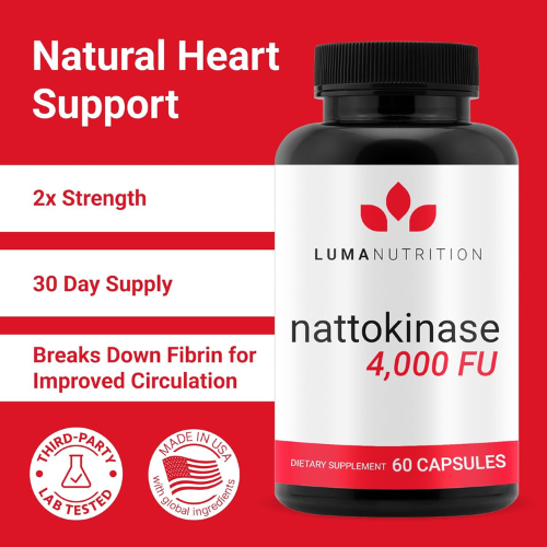 Luma Nutrition Nattokinase Supplement – 4000 FU Japanese Natto for Heart Health,