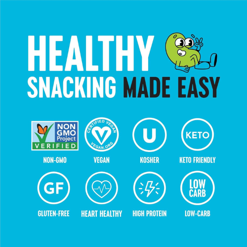 The Only Bean Crunchy Dry Roasted Edamame Snacks Sea Salt 10 Pack