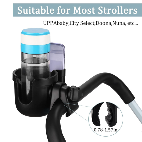 Suranew Universal Adjustable Stroller Cup and Phone Holder