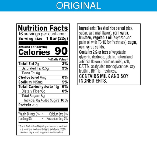 Rice Krispies Treats Original β 16 Bars (12.4 oz Box)