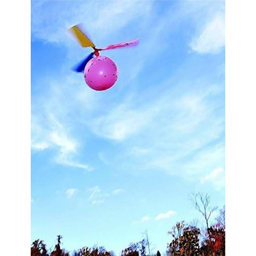 Kids Balloon Helicopter Toy (12 Pack) Fun Flying Party Favors and Outdoor Gift for Boys & Girls Ages 7-10