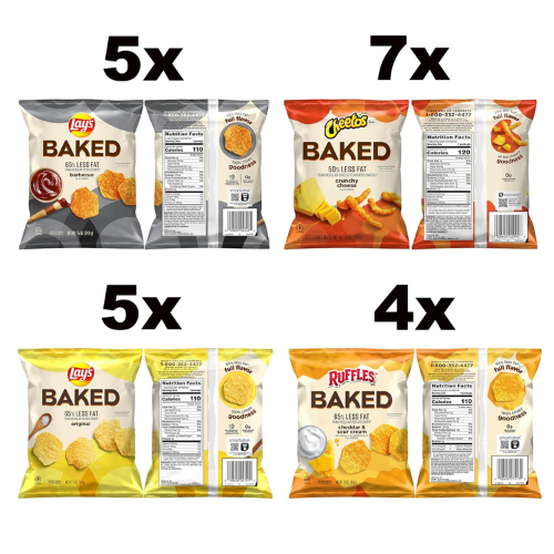 Frito Lay Baked Variety Pack , 0.875 Ounce Snack Bags (Pack of 21)