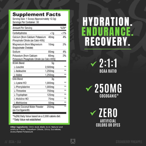 Ryse Core Series BCAA+EAA – 30 Servings (Strawberry Pineapple)