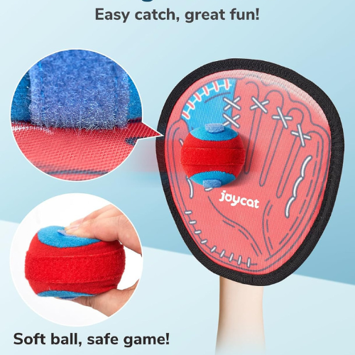 JoyCat Toss & Catch Ball Set – 2 Paddles , 2 Balls Outdoor Game