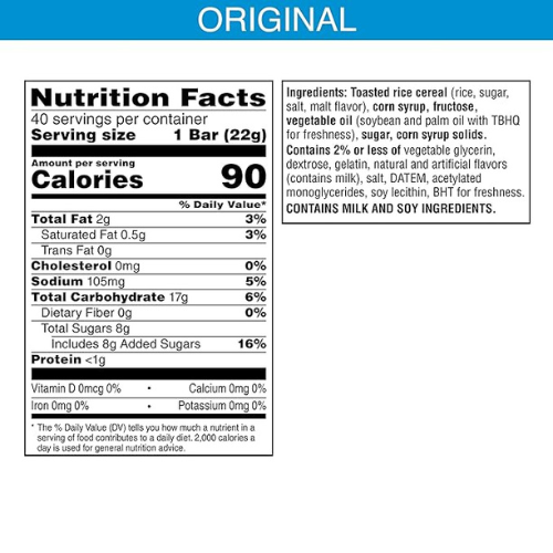 Rice Krispies Treats β Original Marshmallow Bars, 40-Pack (31.2 oz)